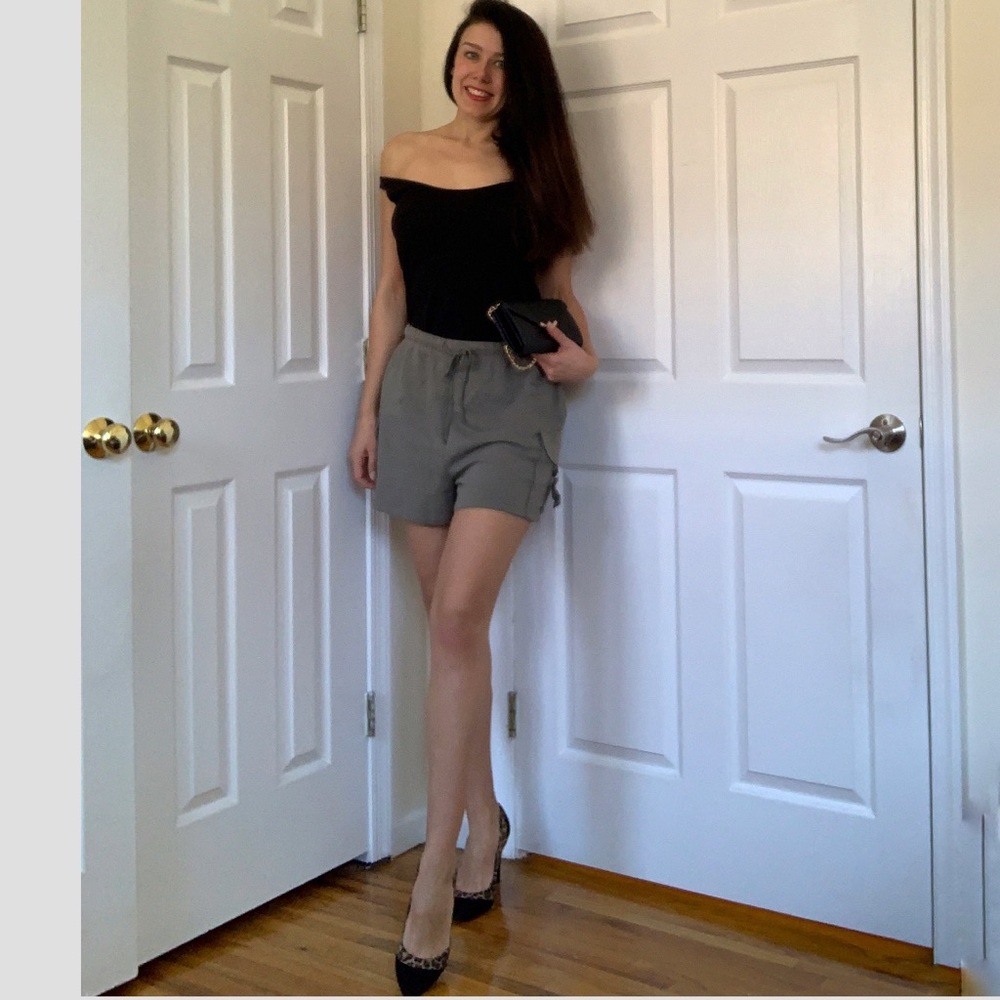 H&M Khaki High waist Shorts - NEW WITH TAGS
